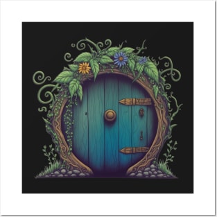 Beautiful Round Door - Black - Fantasy Posters and Art